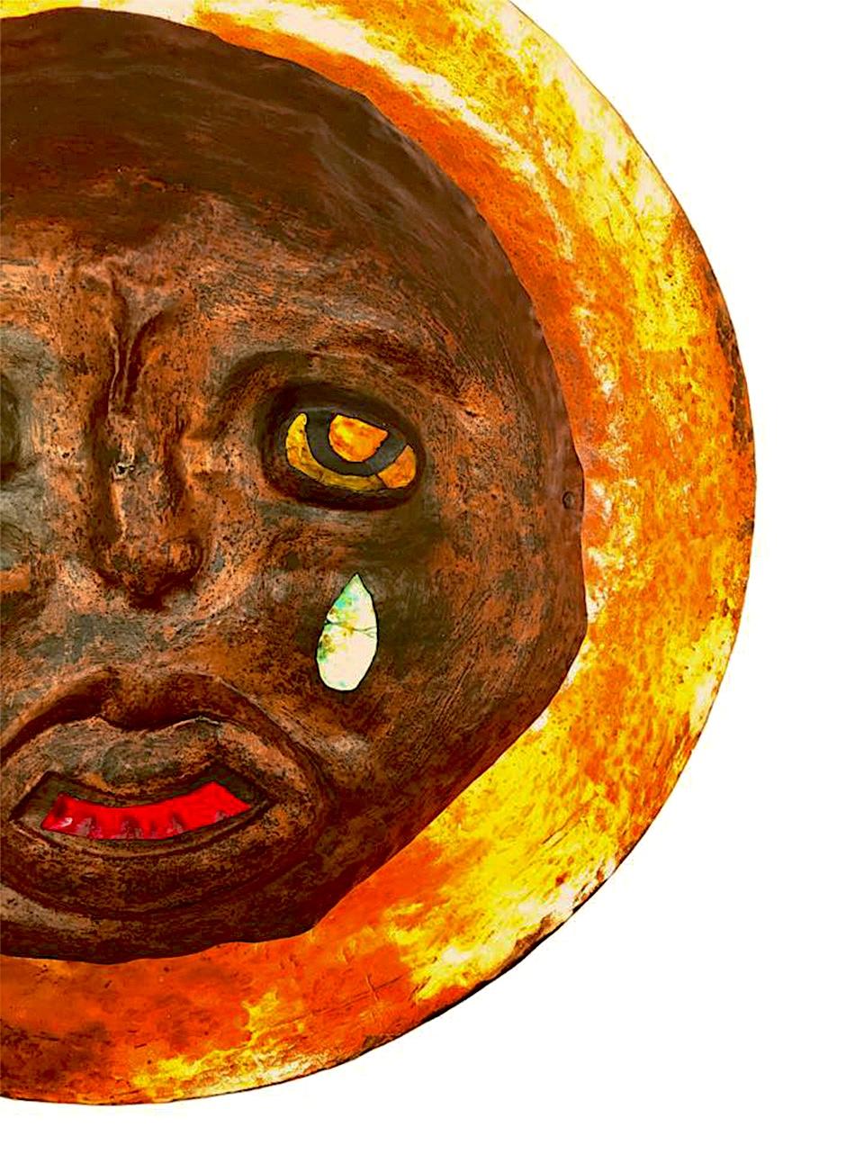 Mexicain Eclipse - Lampe murale sculpturale vintage : Un chef-d'œuvre mexicain brutaliste en vente