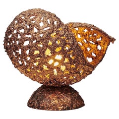 Sculptural Copper Table Lamp by Aimo Tukiainen, Finland 1970s