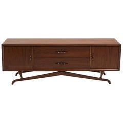 Sculptural Credenza / Sideboard / Media Cabinet in the Style of Vladimir Kagan