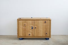 Sculptural Credenza – White Oak Wood & Ceramic