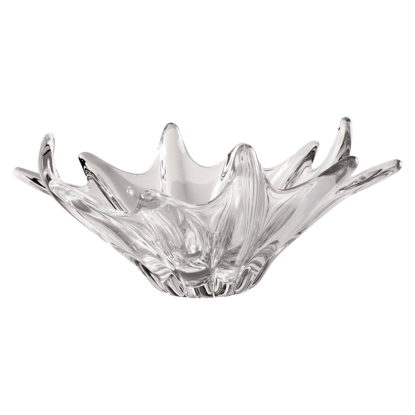 Sculptural Crystal Glass Centerpiece from Daum France For Sale