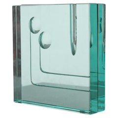 Vase en cristal sculptural de Gallotti and Radice, années 1960