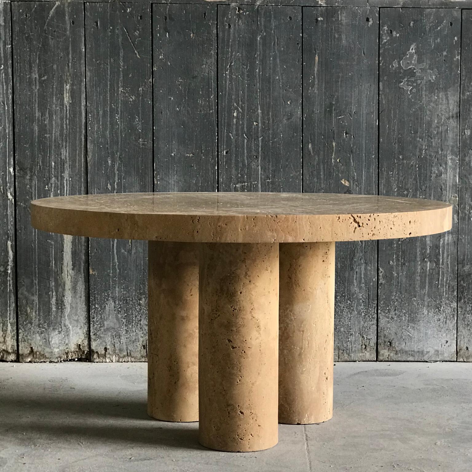 Sculptural Cuddle coffee table 54 by Pietro Franceschini
Dimensions: D 54 x H 36 cm
Materials: Travertine

Pietro Franceschini is an architect and designer based in New York and Florence. He was educated in Italy, Portugal and United States.