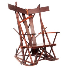 Sculptural Custom "Ad Hoc Sym Metric" Rocking Chair by Bernie Lubell