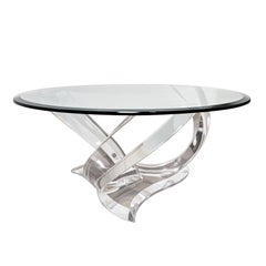 Sculptural 'Cyclone' Coffee Table in Lucite & Glass by Shlomi Haziza, 1980s