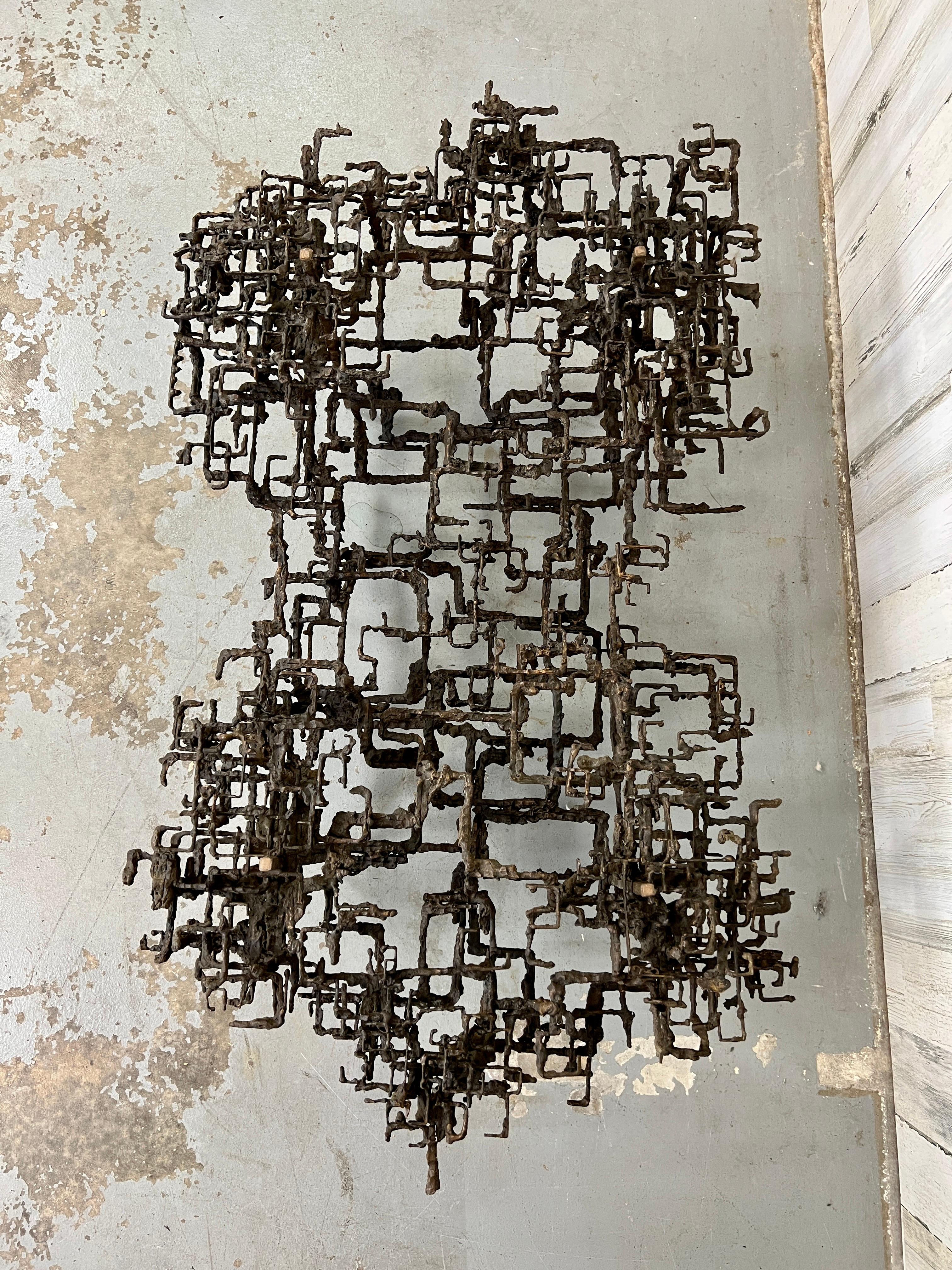 Brutalist Sculptural Daniel Gluck Coffee Table For Sale