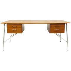 Sculptural Danish 1960s Teak Desk by Borge Mogensen