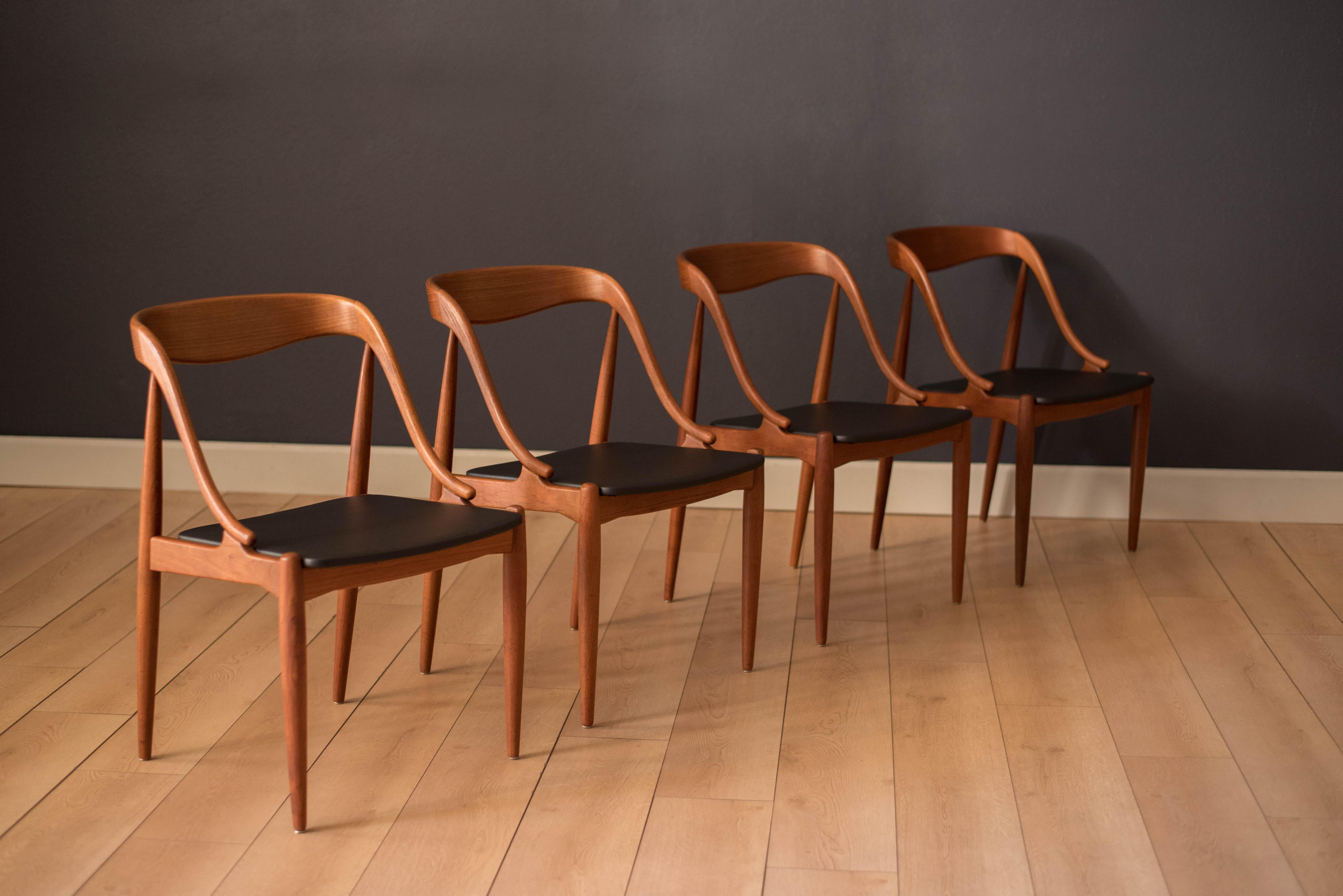 Scandinavian Modern Sculptural Danish Dining Chairs by Johannes Andersen
