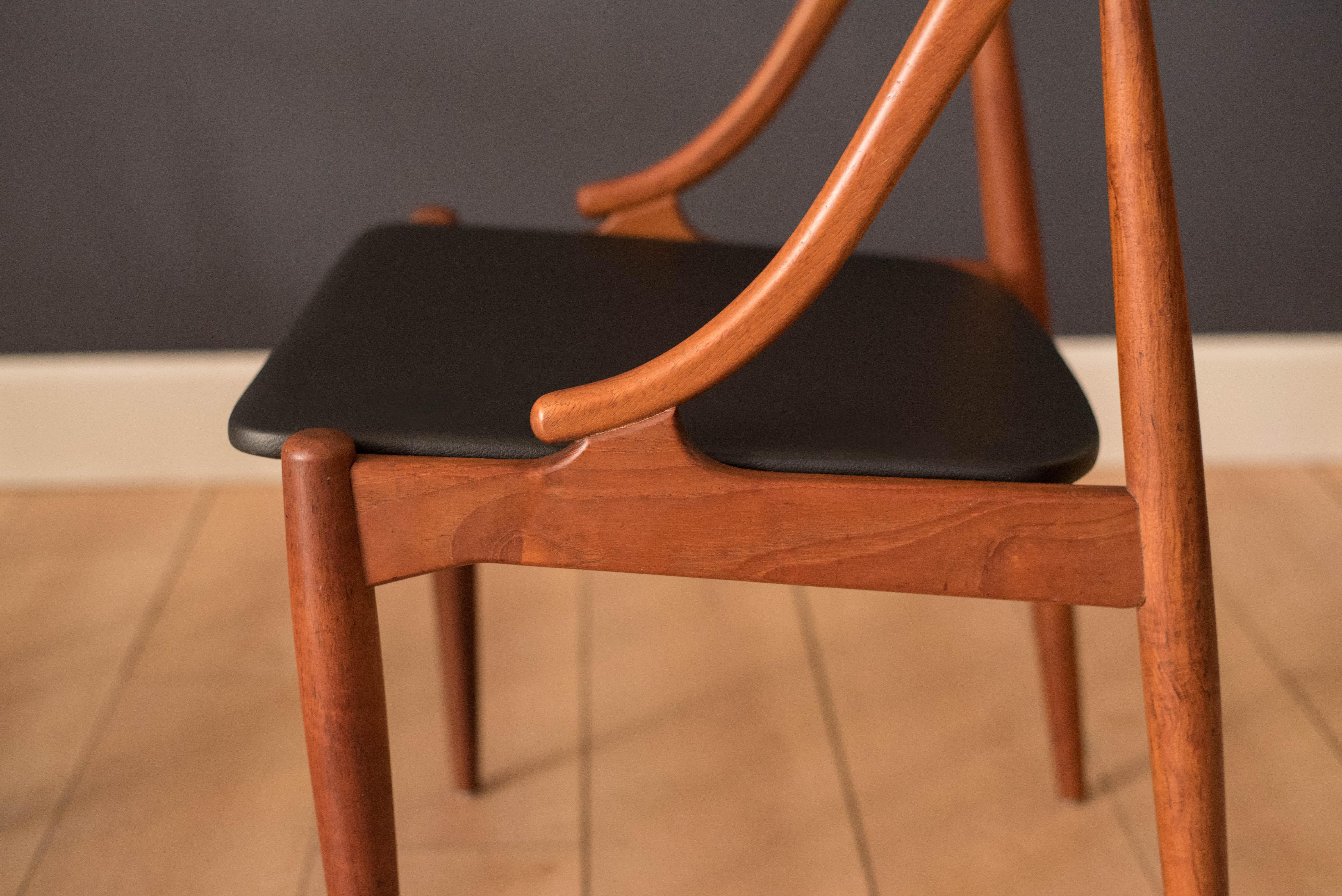 Teak Sculptural Danish Dining Chairs by Johannes Andersen