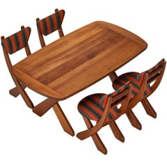 Sculptural Danish Dining Set in Oregon Pine
