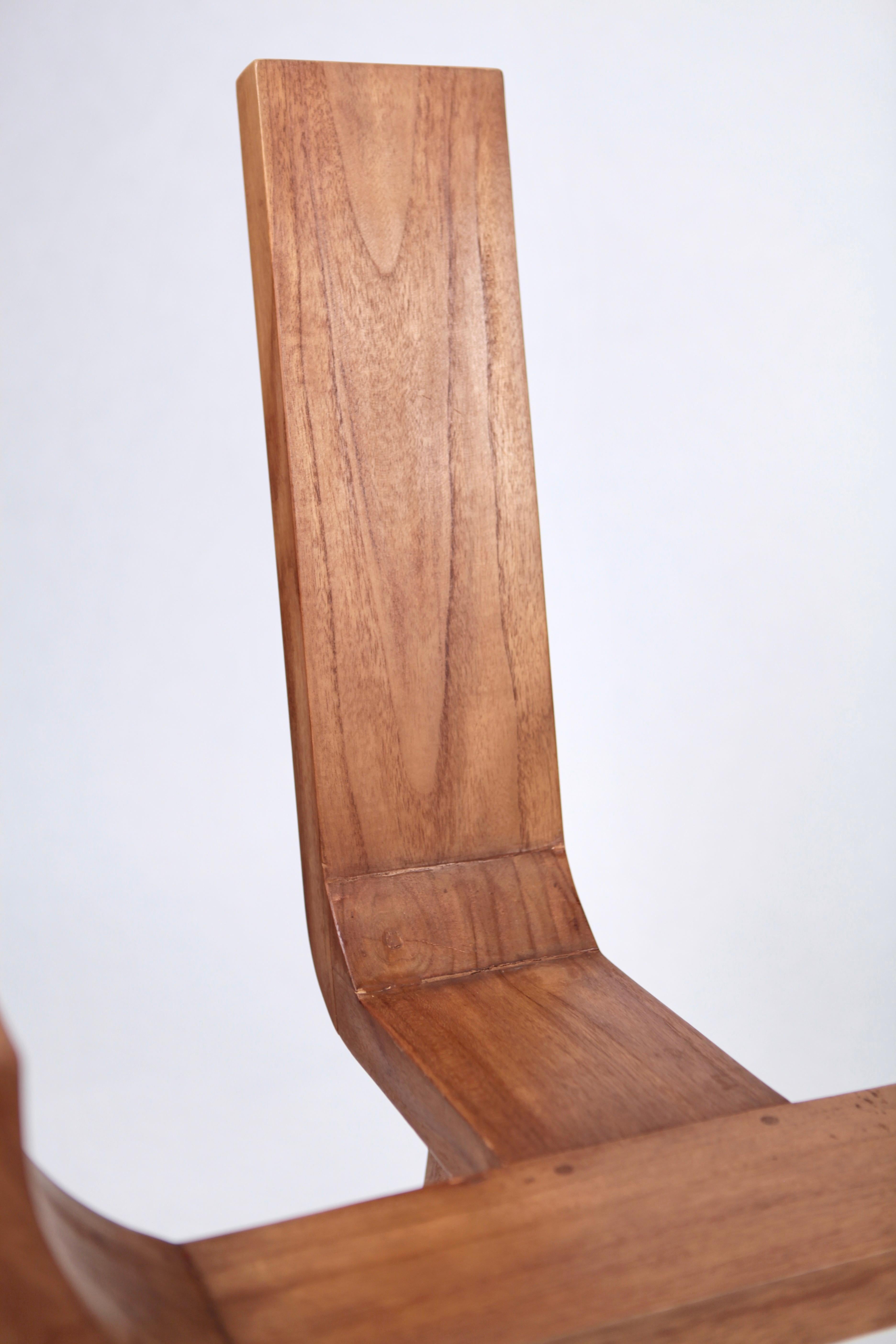 Sculptural Danish Easy Chairs, Solid Teak, 1960s For Sale 11