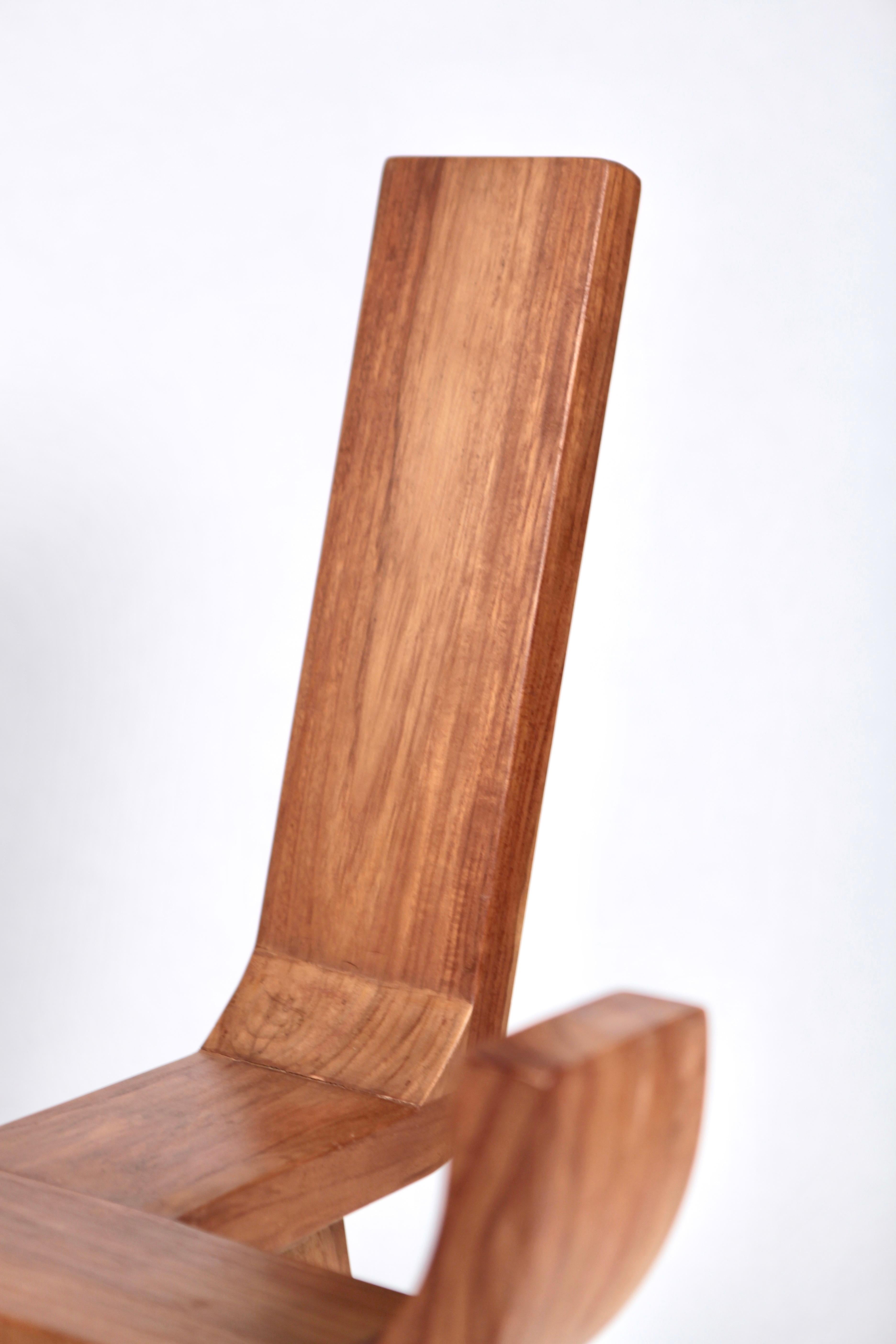 Sculptural Danish Easy Chairs, Solid Teak, 1960s For Sale 3