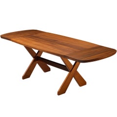 Table de salle à manger danoise extensible en pin de l'Oregon