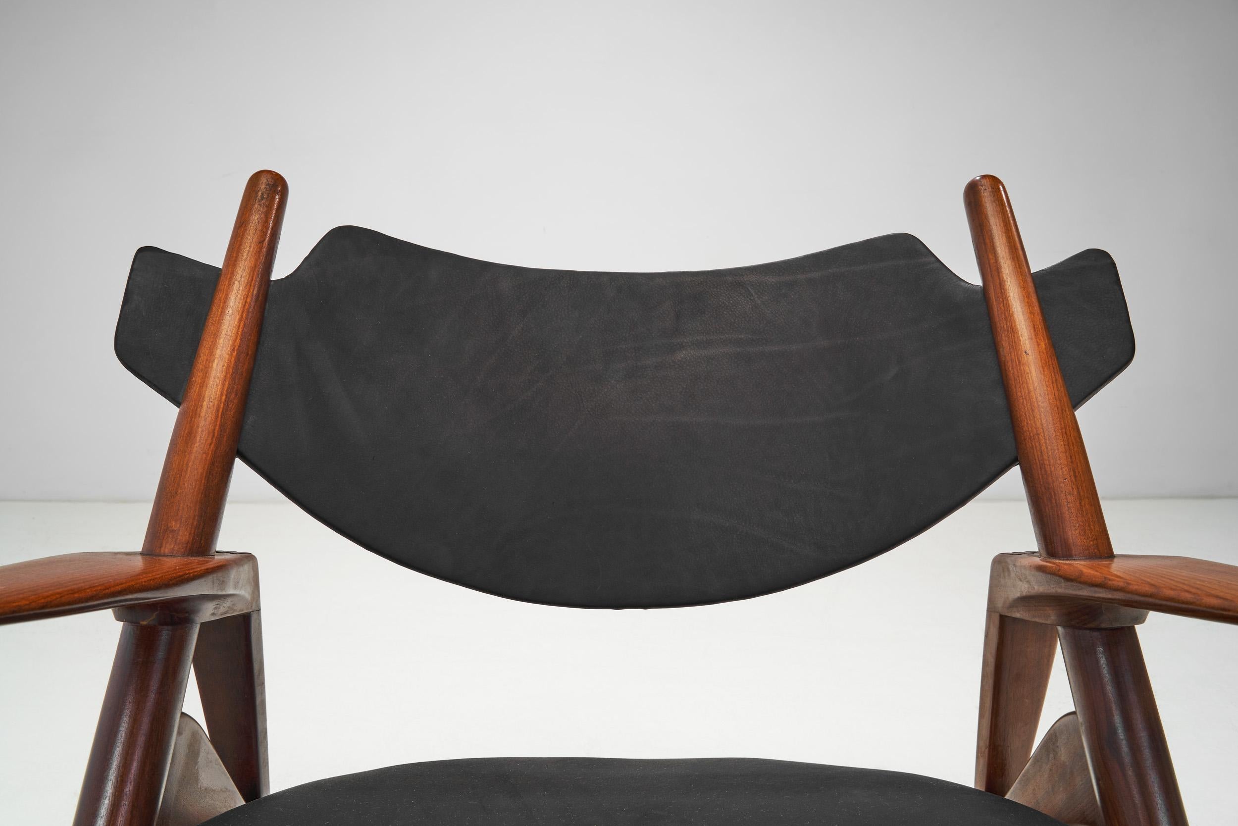 Sculptural Danish Mid-Century Modern Chair, Denmark ca 1960s For Sale 3