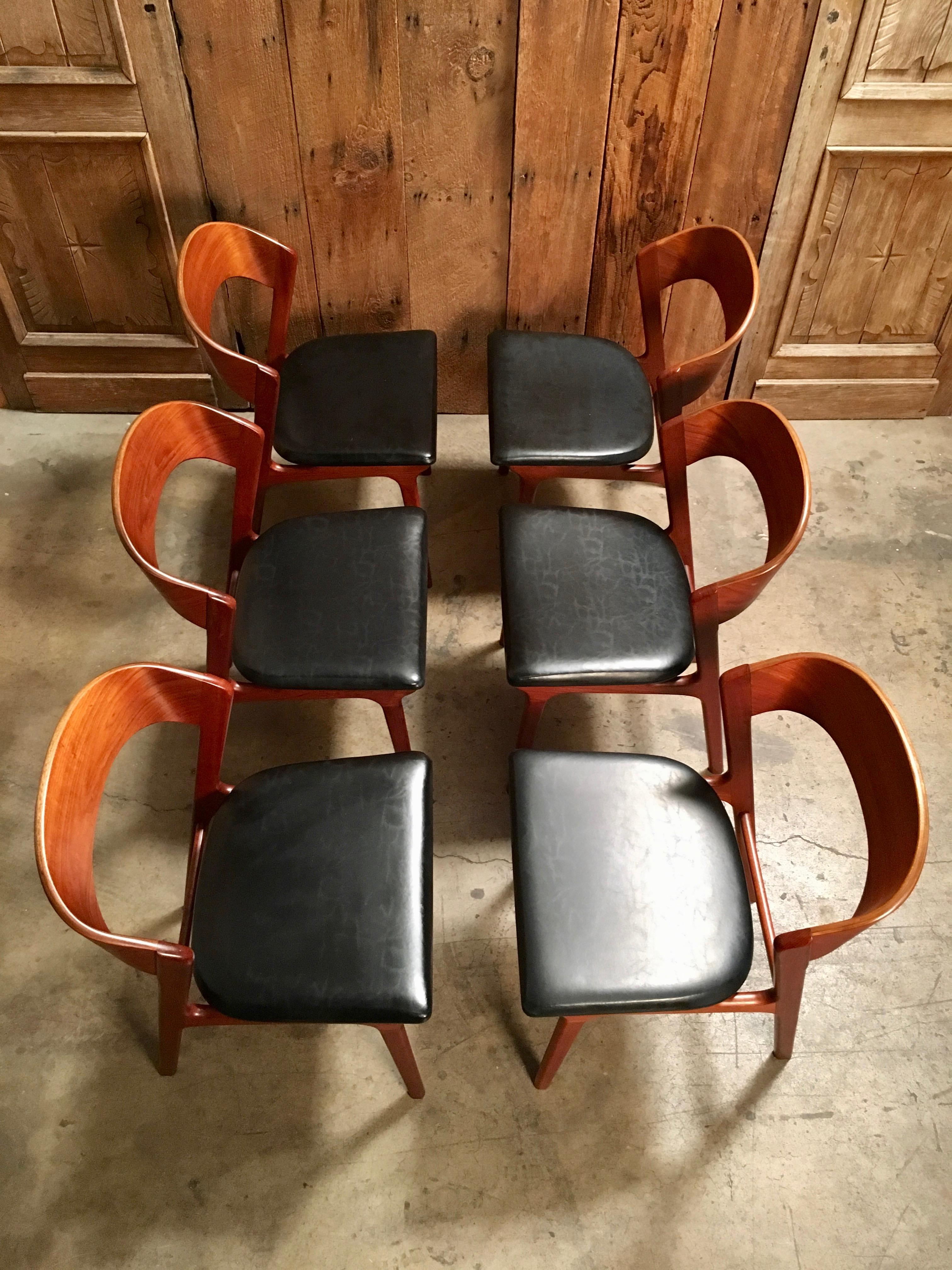  Sculptural Danish Modern Dining Chairs 6
