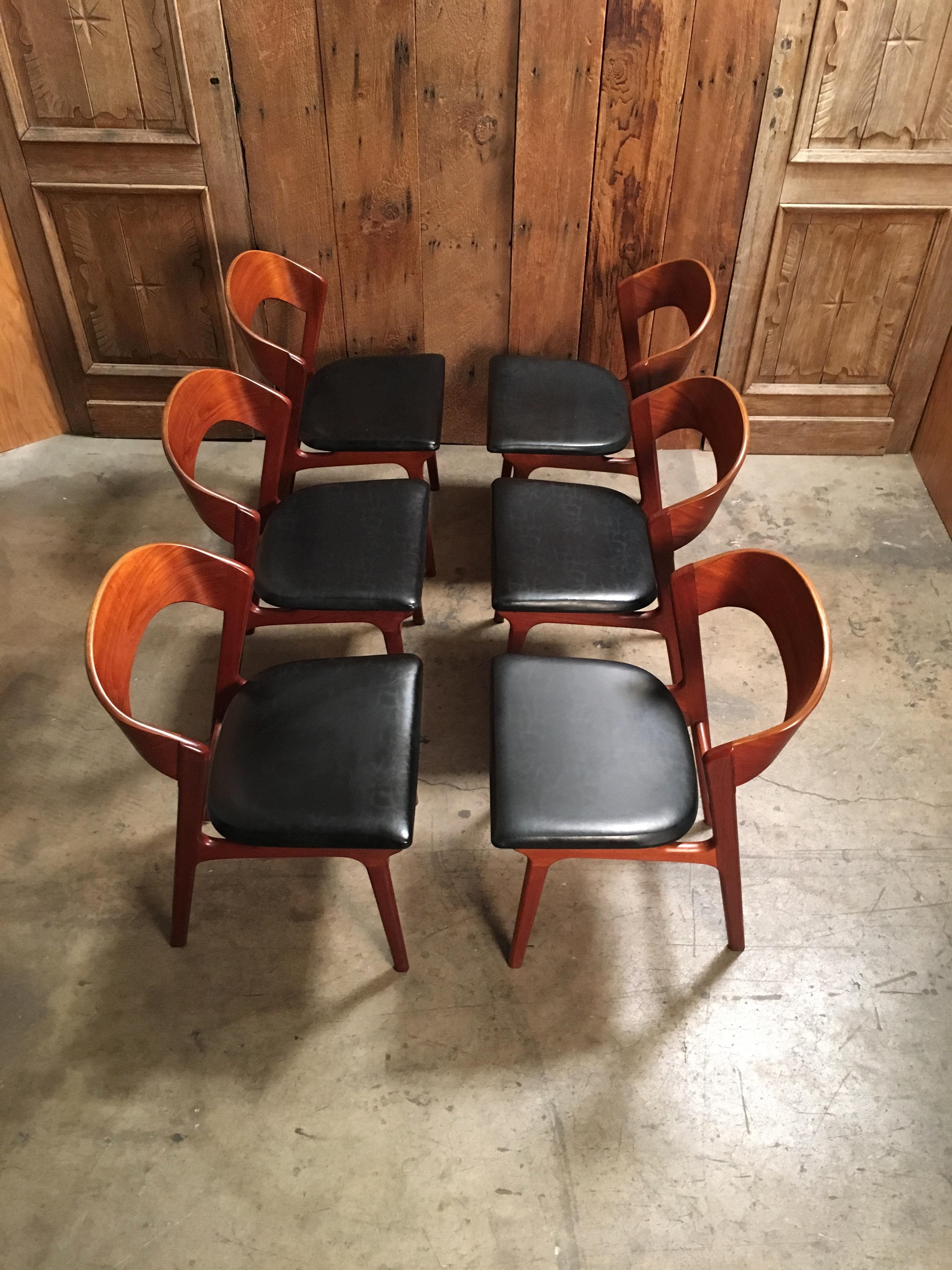  Sculptural Danish Modern Dining Chairs 7