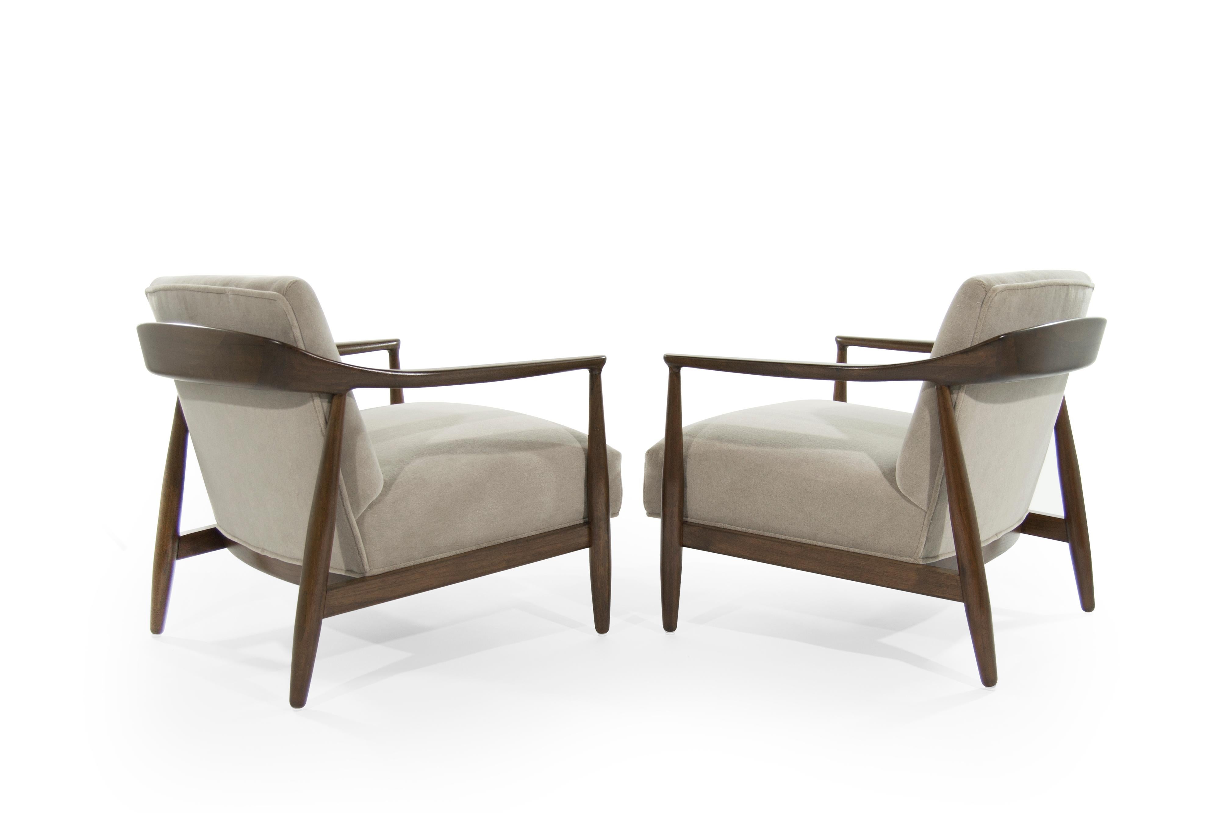 Sculptural Danish Modern Lounge Chairs, 1950s In Excellent Condition In Westport, CT