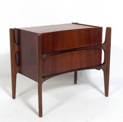 Sculptural Danish Modern Nightstands by William Hinn