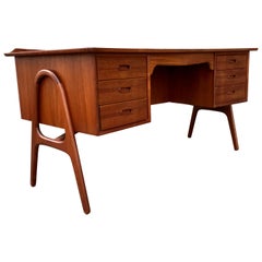 Sculptural Danish Modern Teak Desk by Svend Madsen