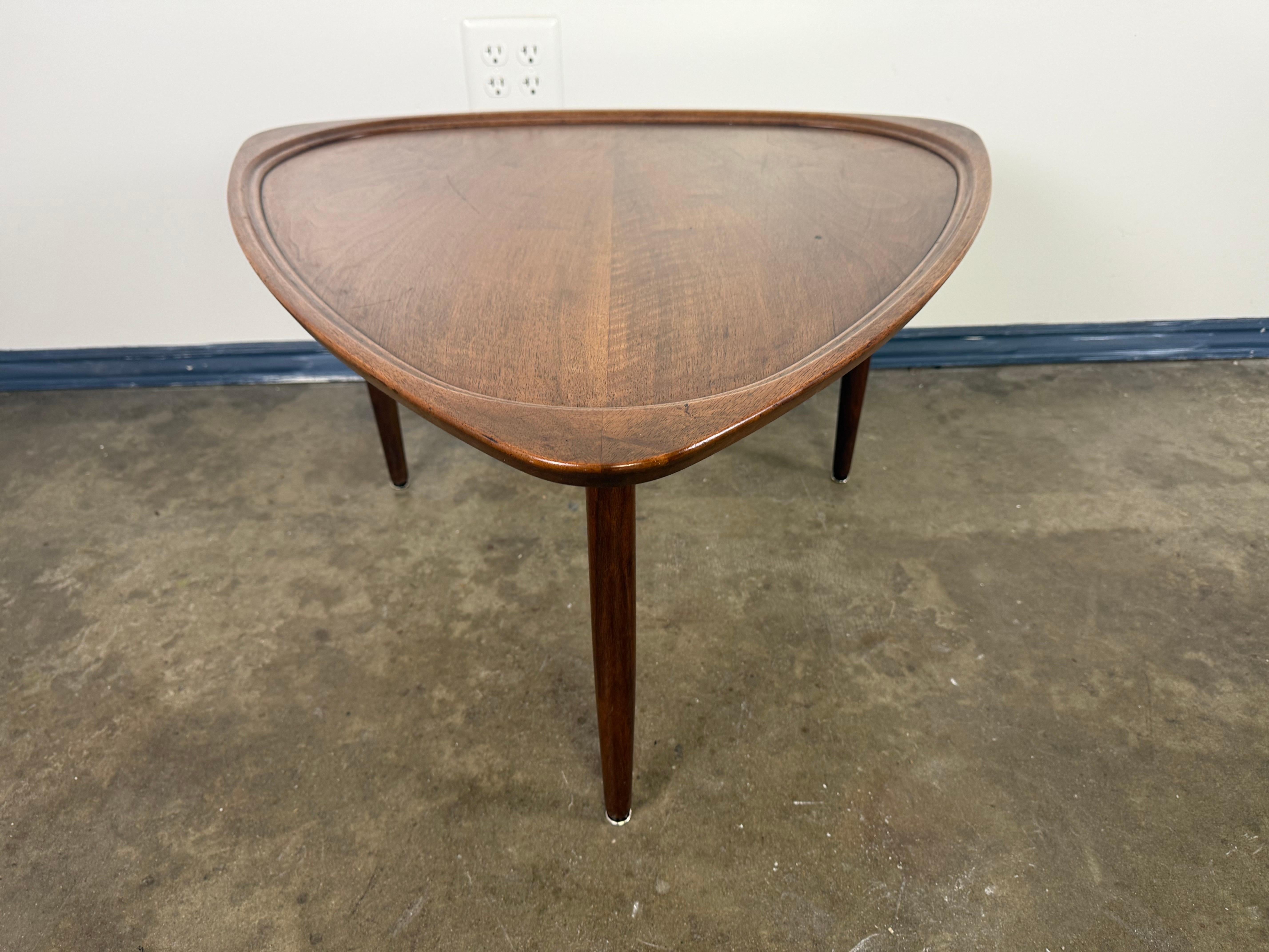 Sculptural Danish Modern Triangular Coffee Table For Sale 8