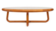 Sculptural Danish Teak and Glass Coffee Table for Uldum Møbelfabrik
