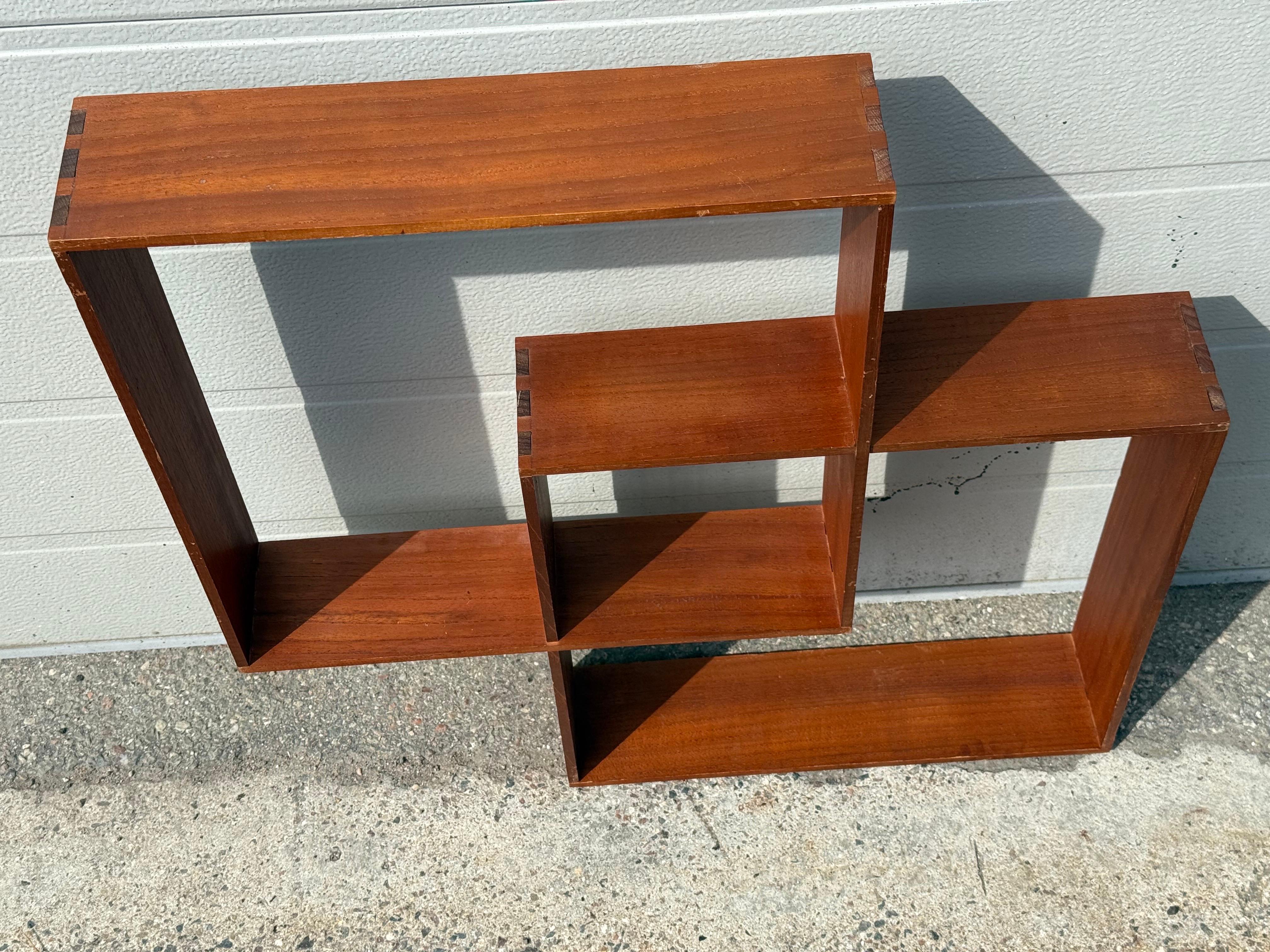 Beautiful one of a kind Danish crafted 1960´s sculptural shelf. Made as a wall mounted useful resting place for other beautiful and important objects.