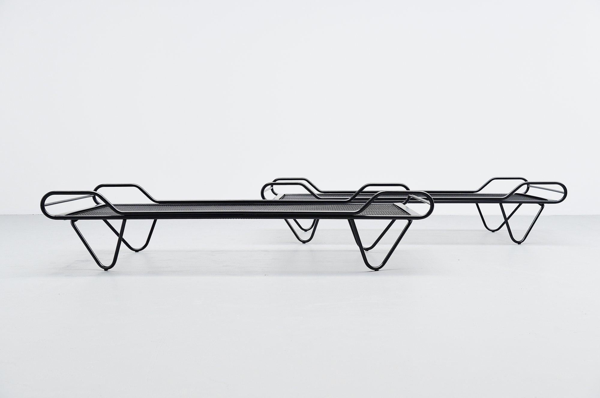 Metal Sculptural Daybed Jacques Hitier Style, France, 1950