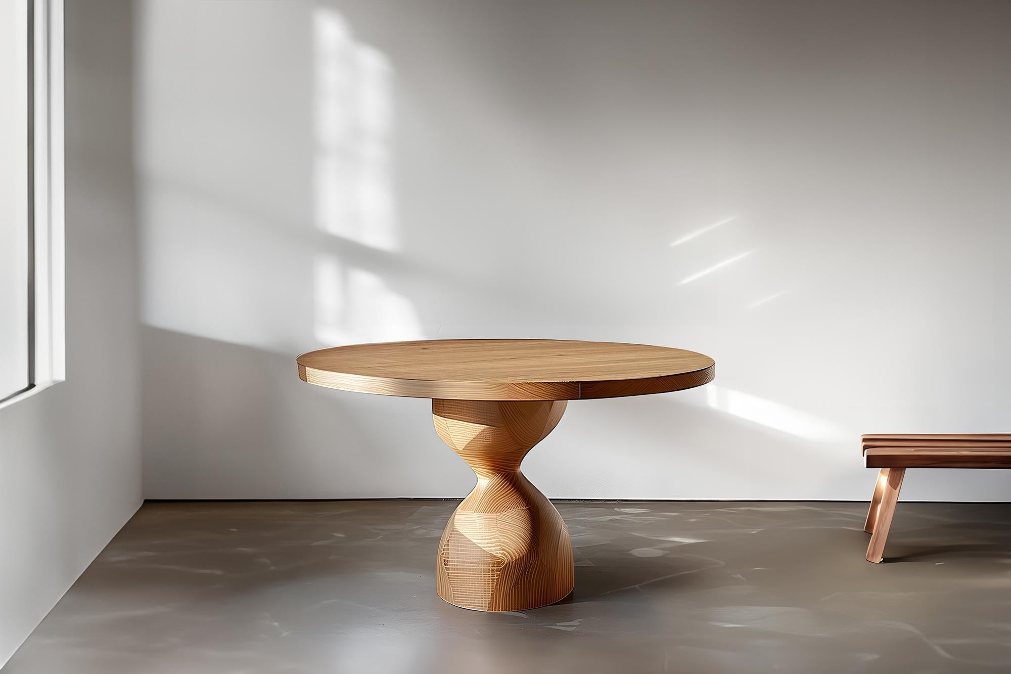 Modern Sculptural Desks No04, Solid Wood Elegance by Socle & Joel Escalona For Sale