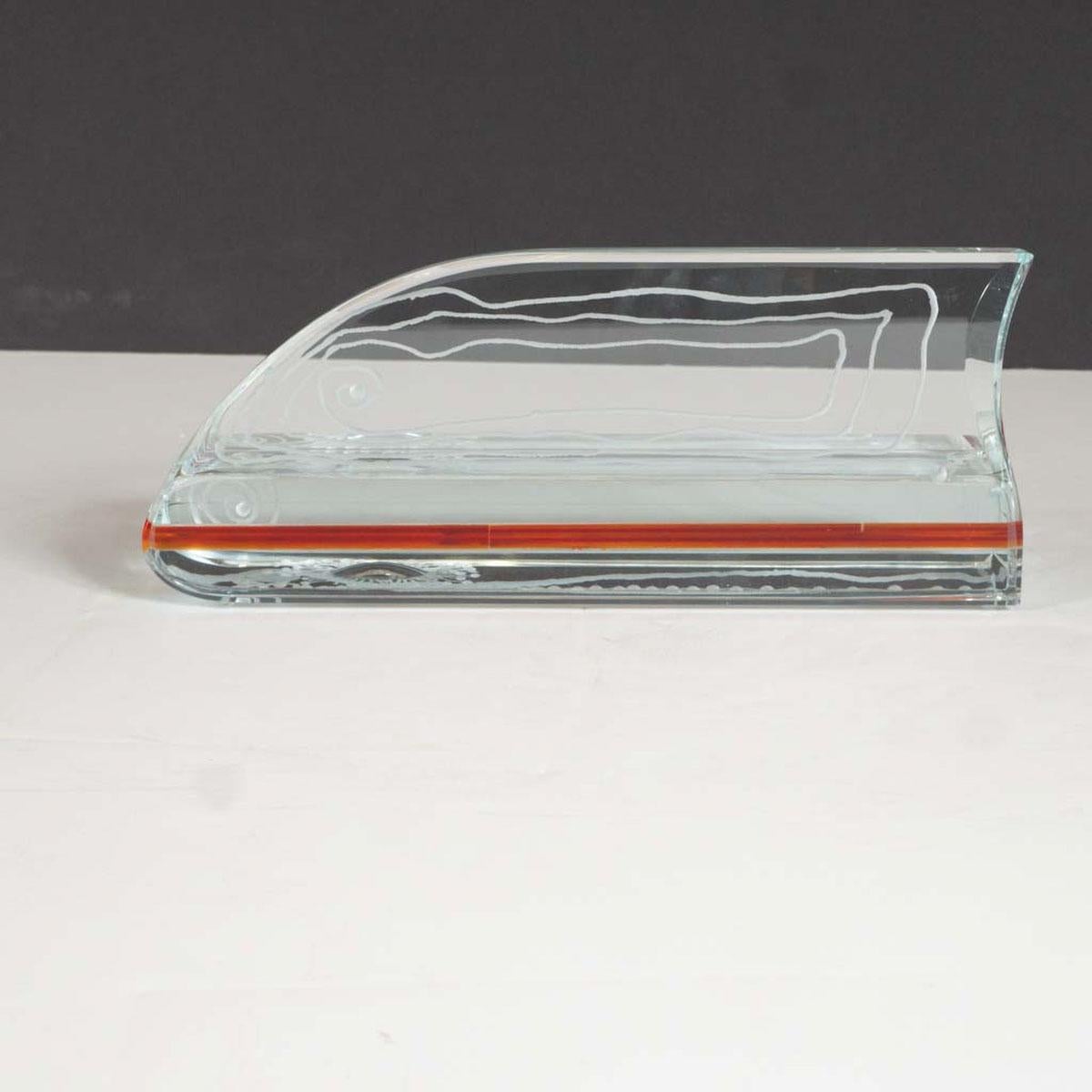 Art Glass Sculptural Desktop Pen Holder by Jiri Jelinek For Sale