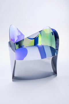 Sculptural Dichroic Glass Armchair by ODA LIK Studio