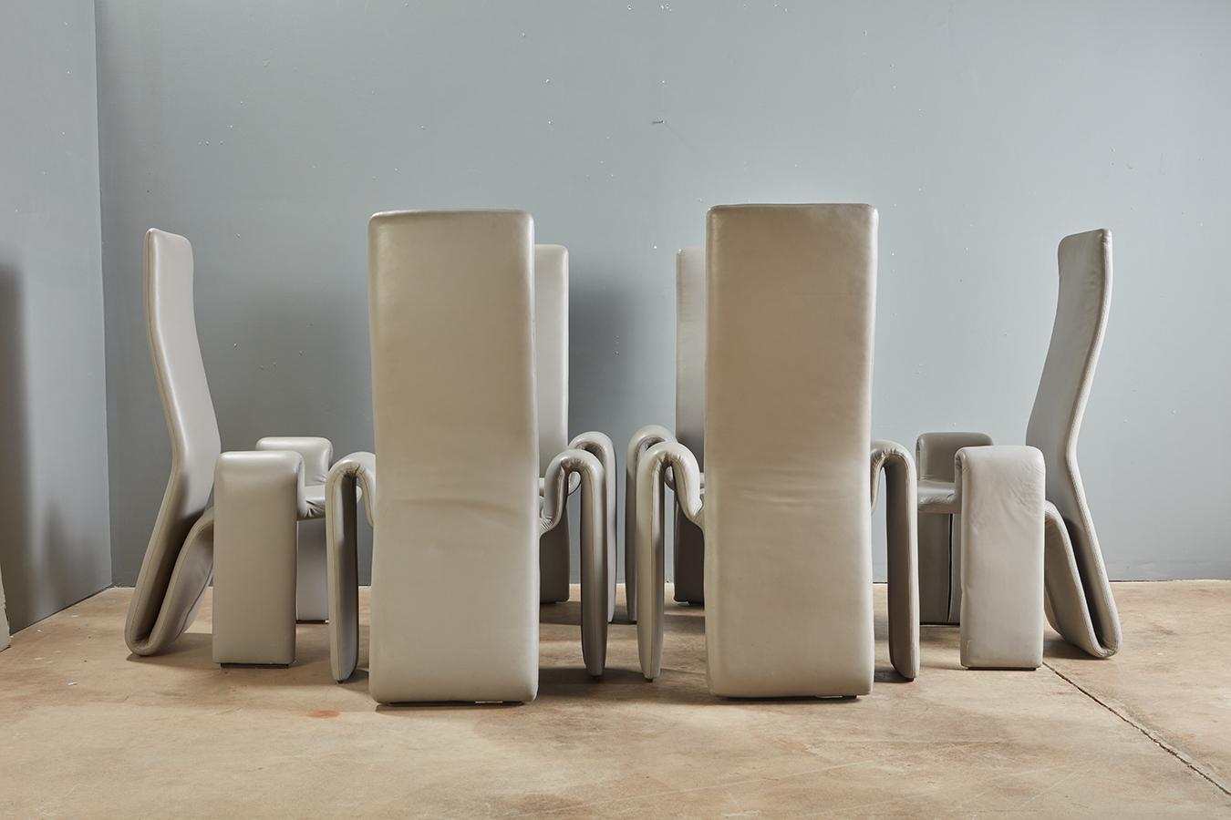 Post-Modern Sculptural Dining Chairs by Steve Leonard for Brayton, Intl For Sale