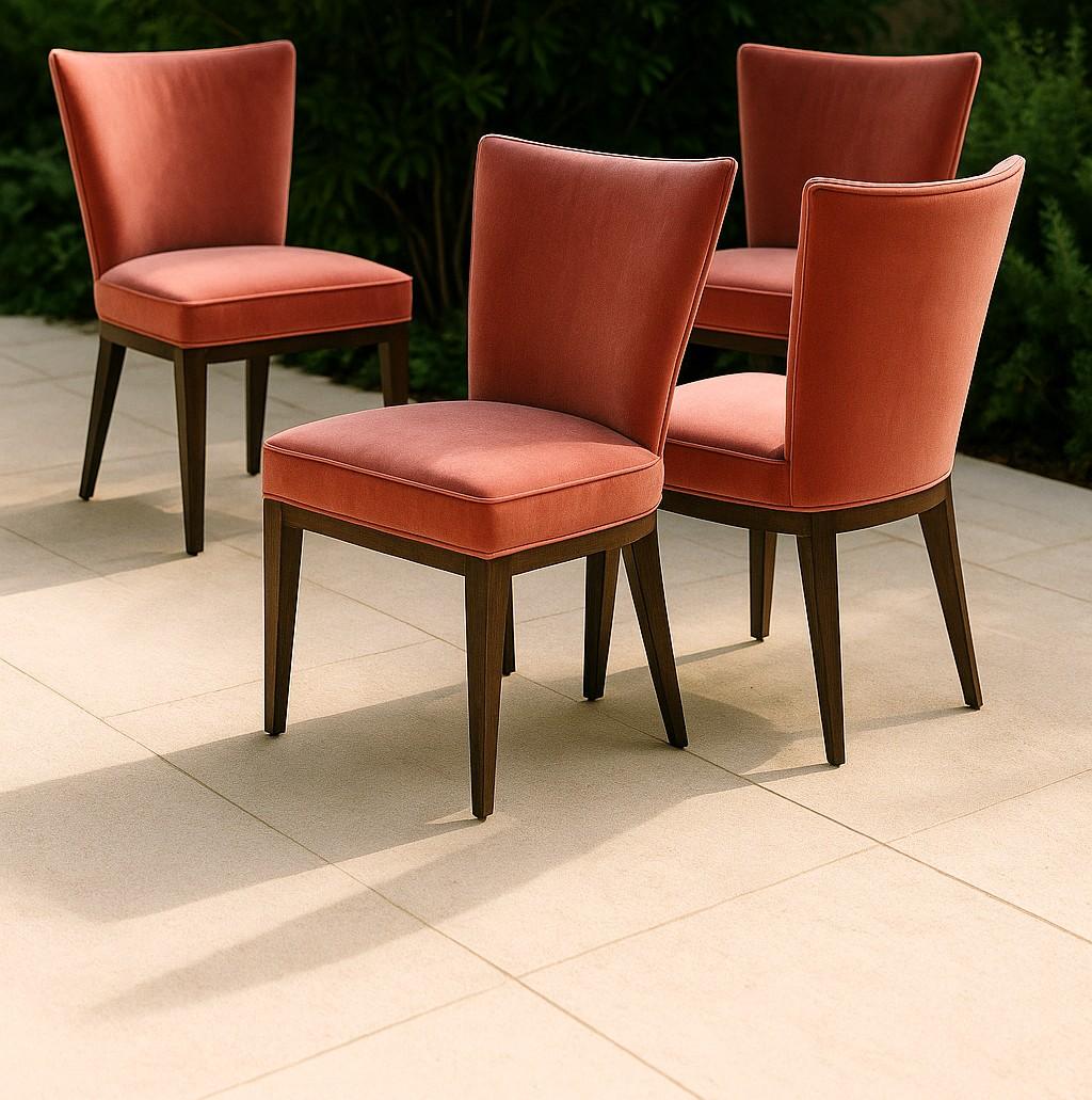 Tessuto Sedie da pranzo scultoree in velluto di Oliver di Mondo Design/One - Set di 8 sedie in vendita