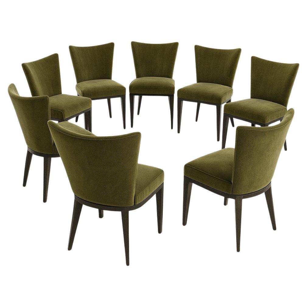 Sedie da pranzo scultoree in velluto di Oliver di Mondo Design/One - Set di 8 sedie in vendita