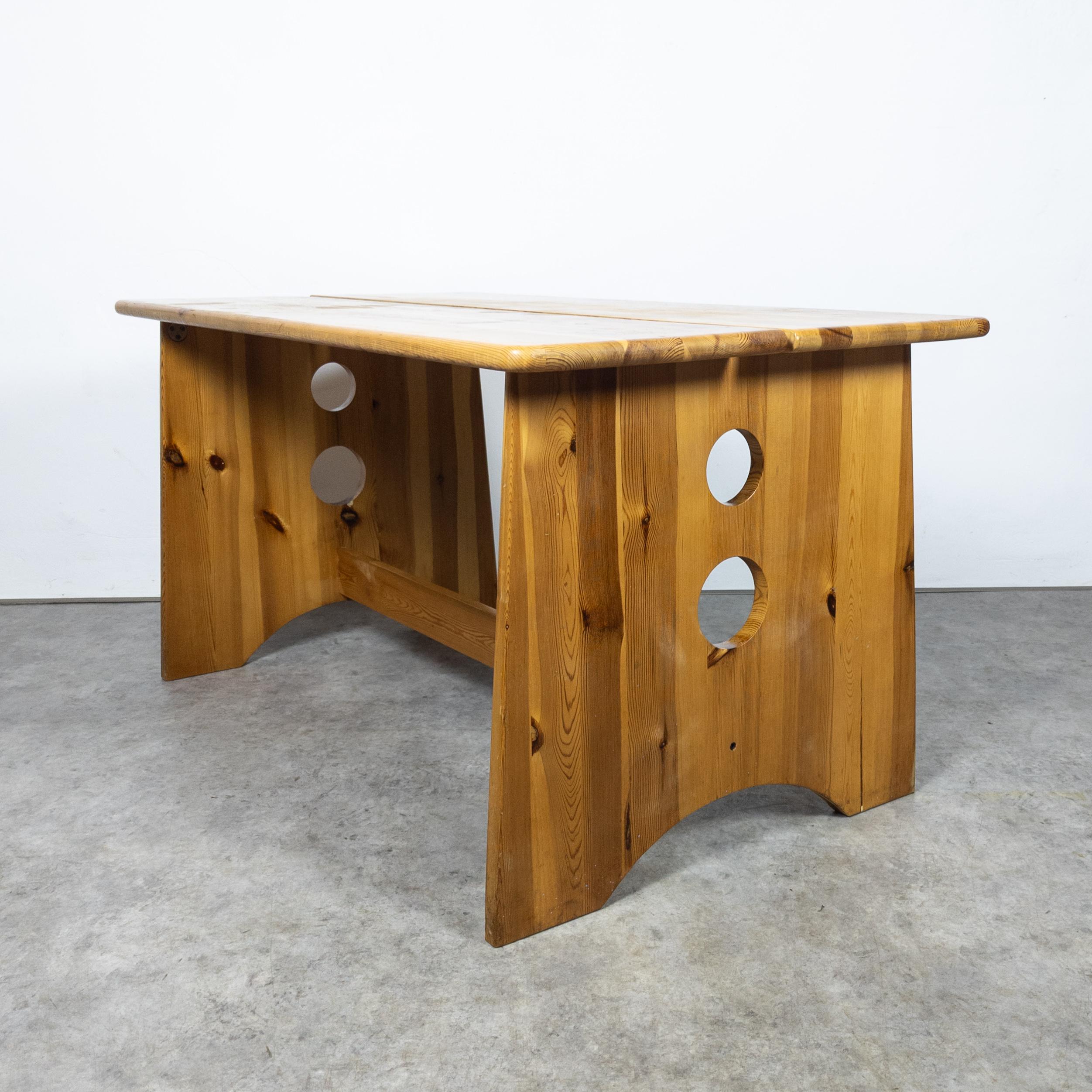 Sculptural Dining Set in Pine by Gilbert Marklund for Furusnickarn AB, 1970s For Sale 5