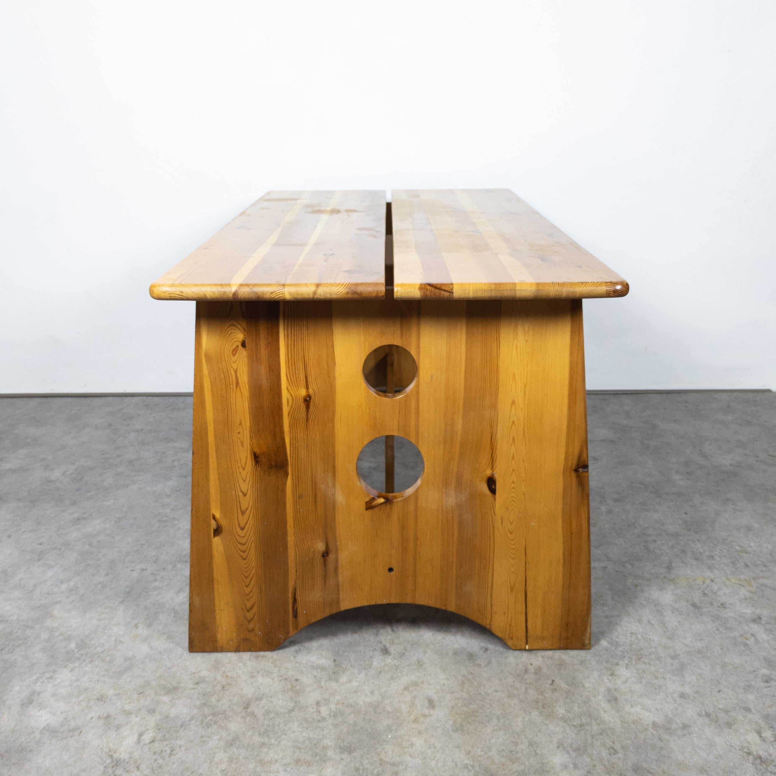 Sculptural Dining Set in Pine by Gilbert Marklund for Furusnickarn AB, 1970s For Sale 2