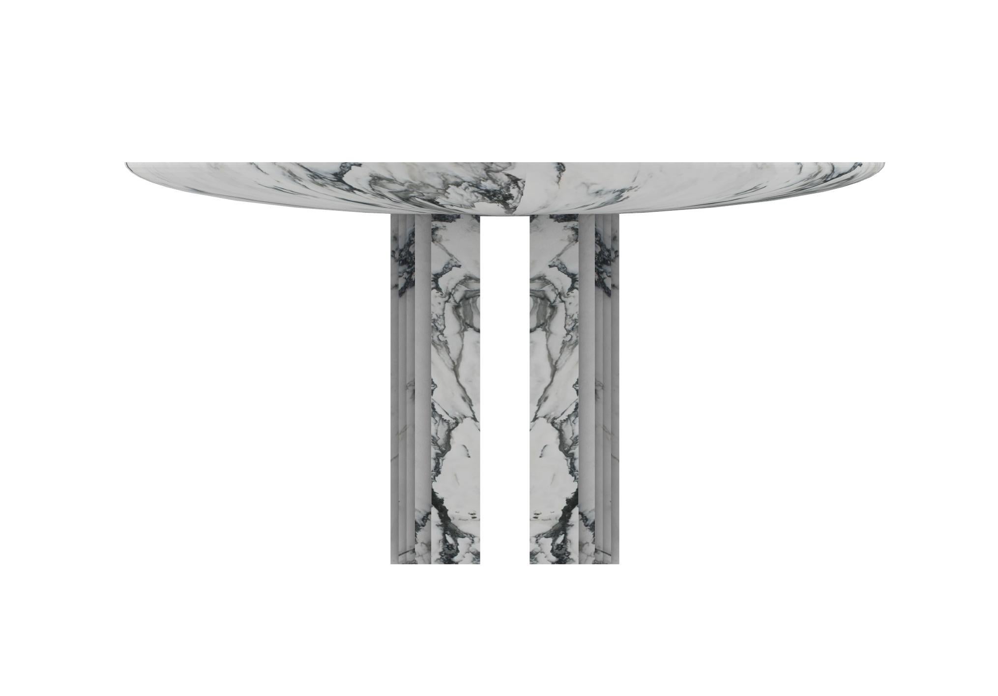 Contemporary Dining table 0024c in Paonazzo Marble by artist Desia Ava For Sale