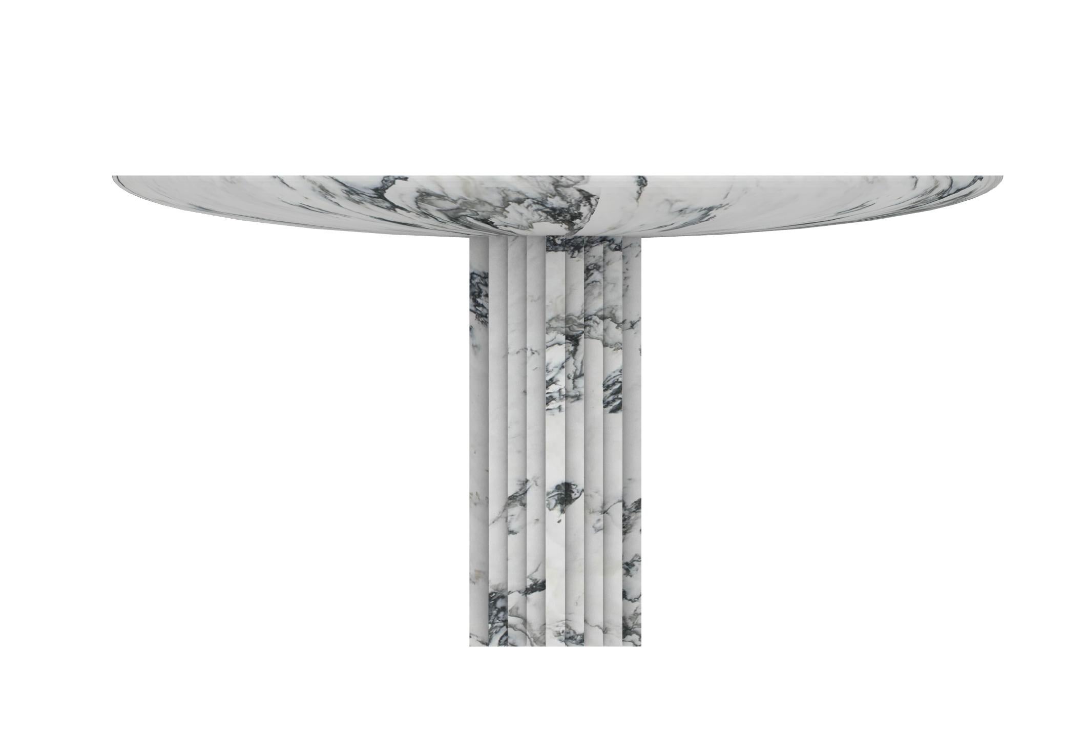 Dining table 0024c in Paonazzo Marble by artist Desia Ava For Sale 1