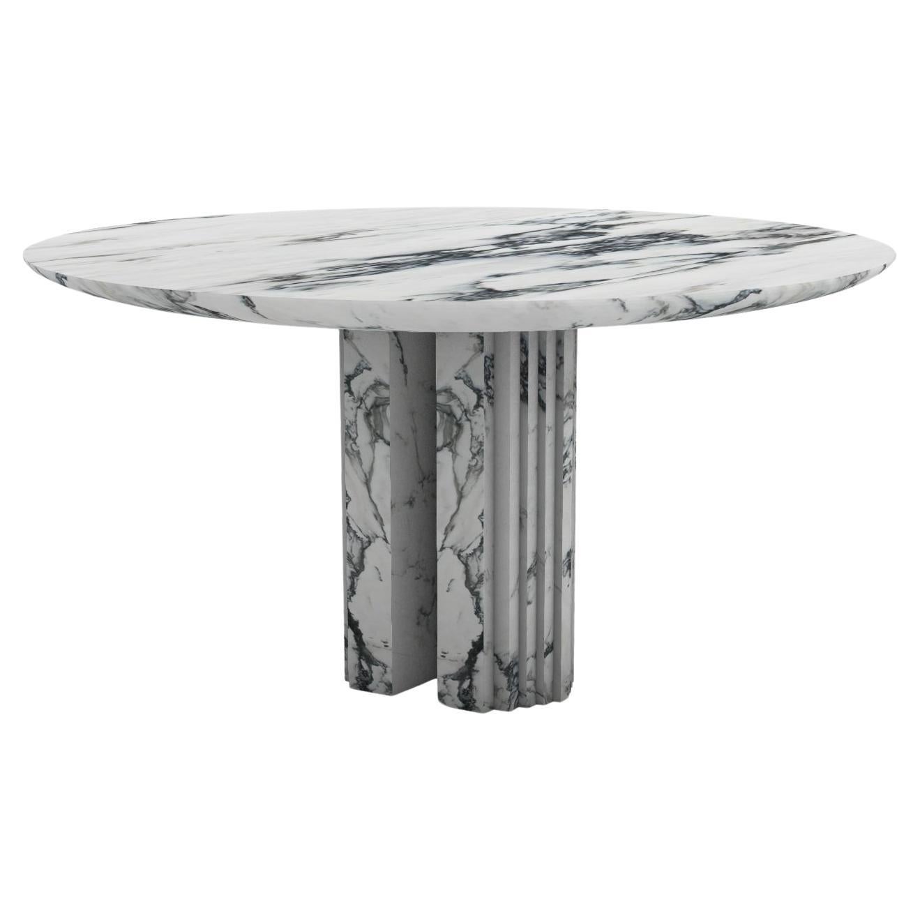 Table de salle à manger 0024c en marbre Paonazzo de l'artiste Desia Ava