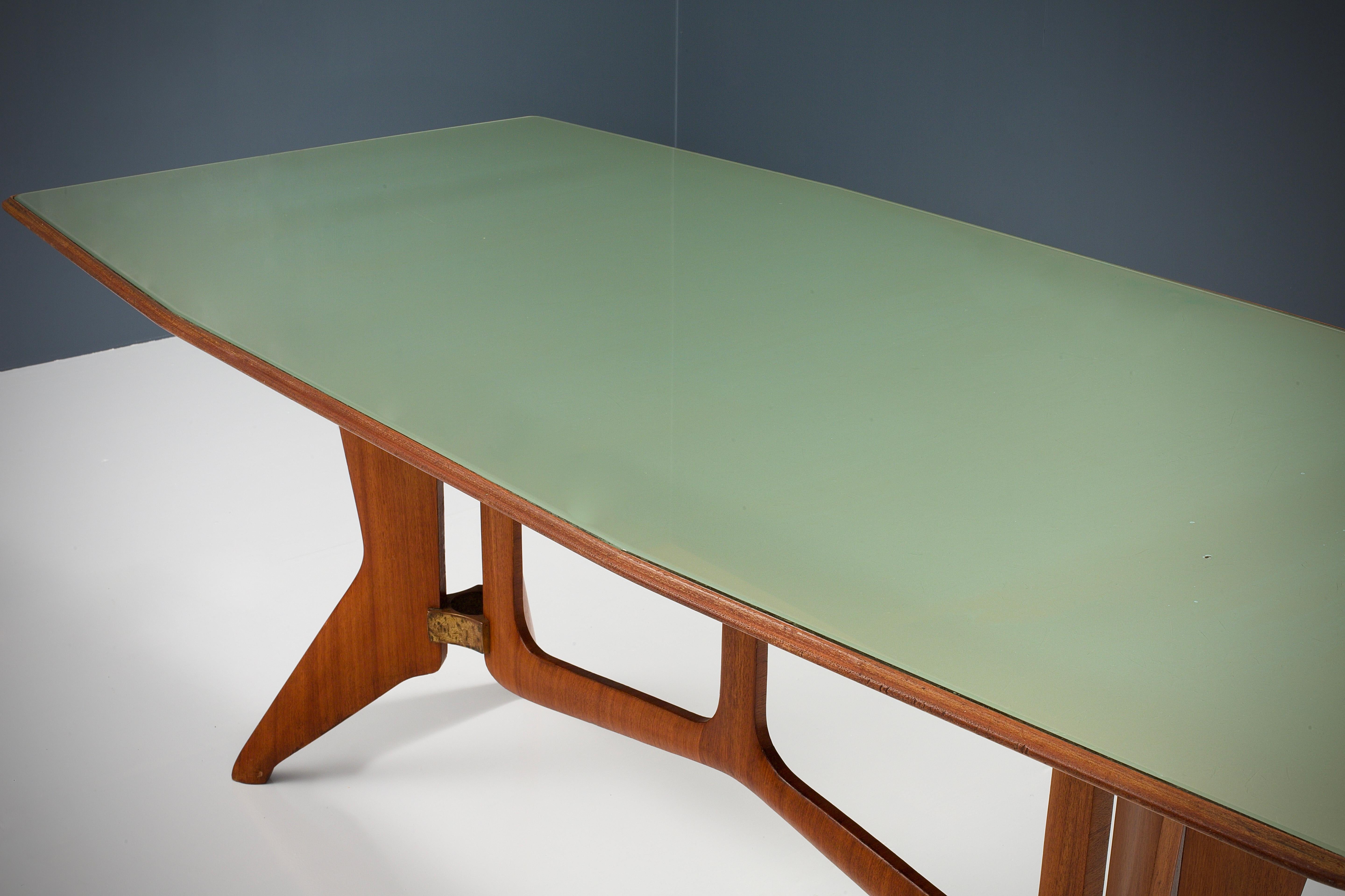 Laiton Table à manger sculpturale d'Ariberto Colombo, Italie, années 1950 en vente