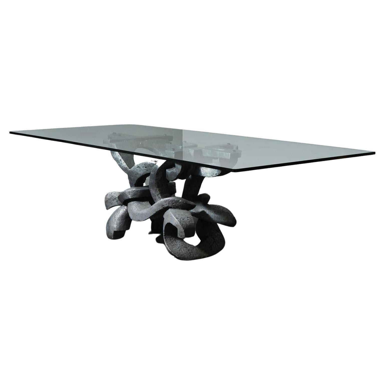 Sculptural Teak Dining Table at 1stDibs