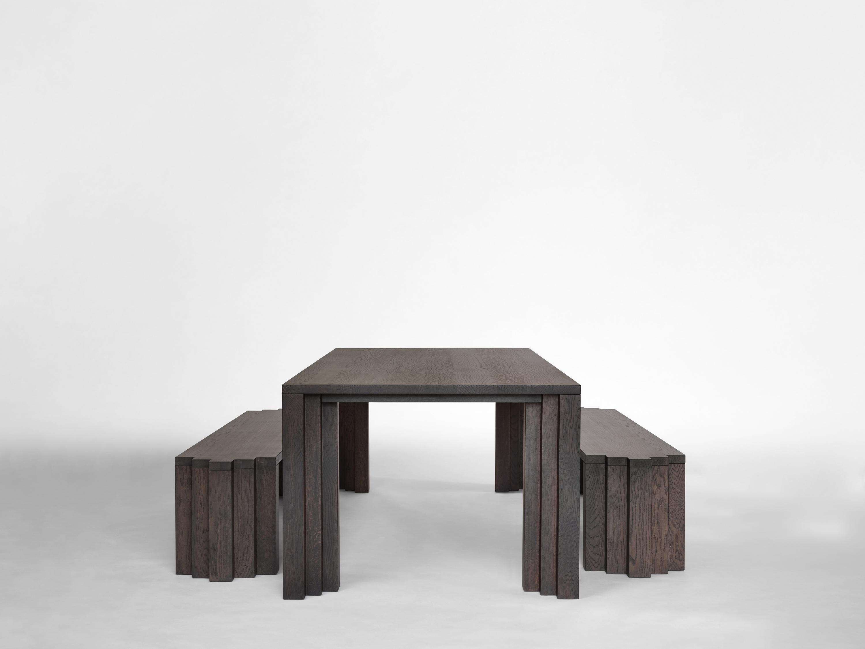 Sculptural Dining Table - Cadence in Natural Light Oak Solid Oak For Sale 1