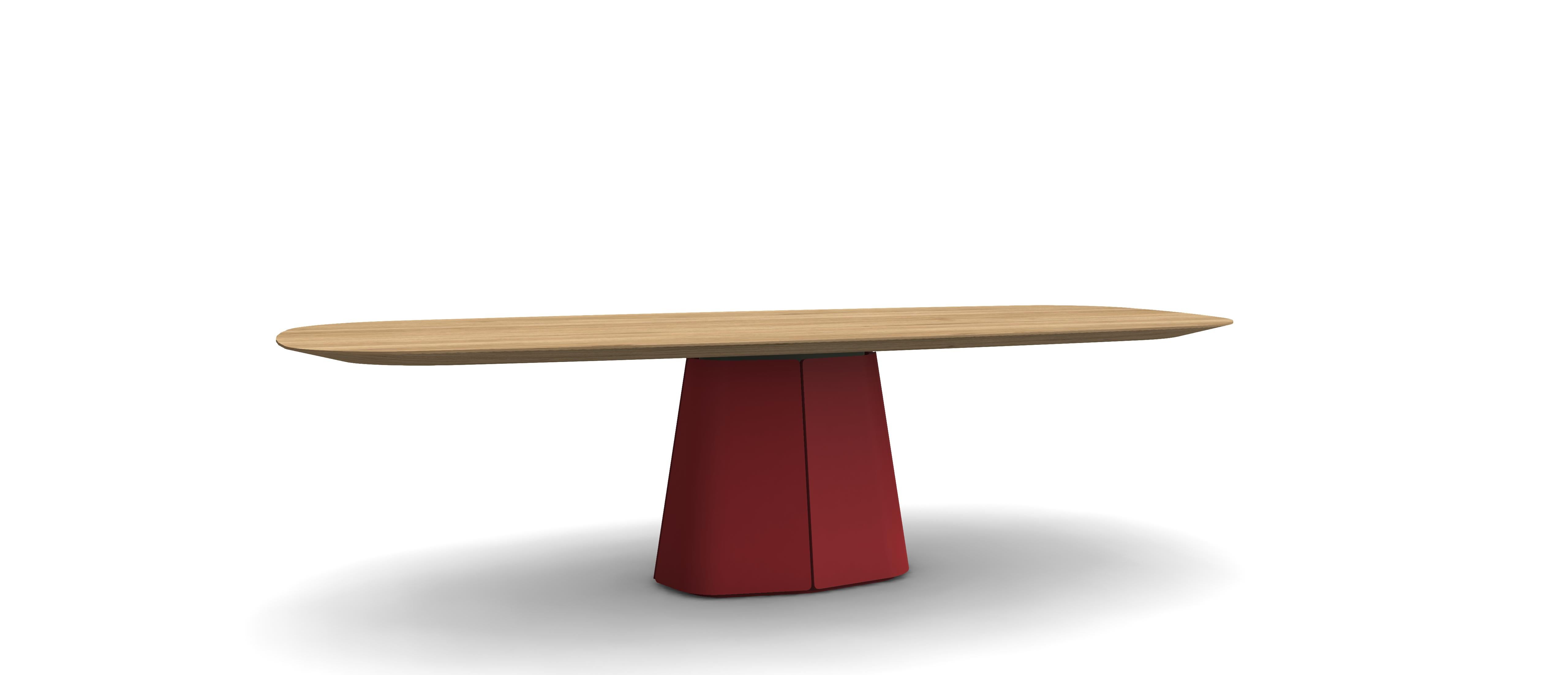 Tavolo da pranzo scultoreo con piano ovale in colori RAL personalizzati in vendita 2