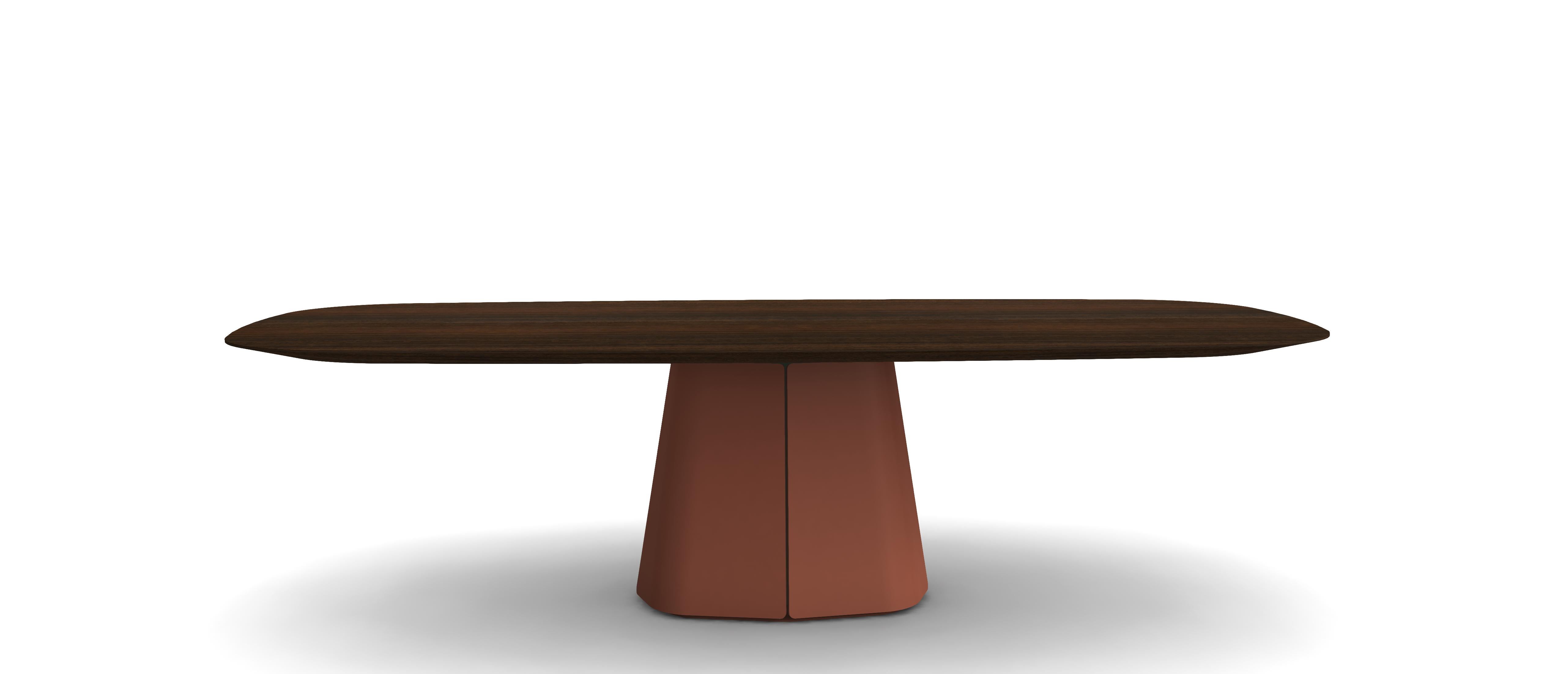Tavolo da pranzo scultoreo con piano ovale in colori RAL personalizzati in vendita 9