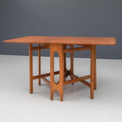 Sculptural Dining Table with Two Drop Leaves in Teak, Denmark, 1960's