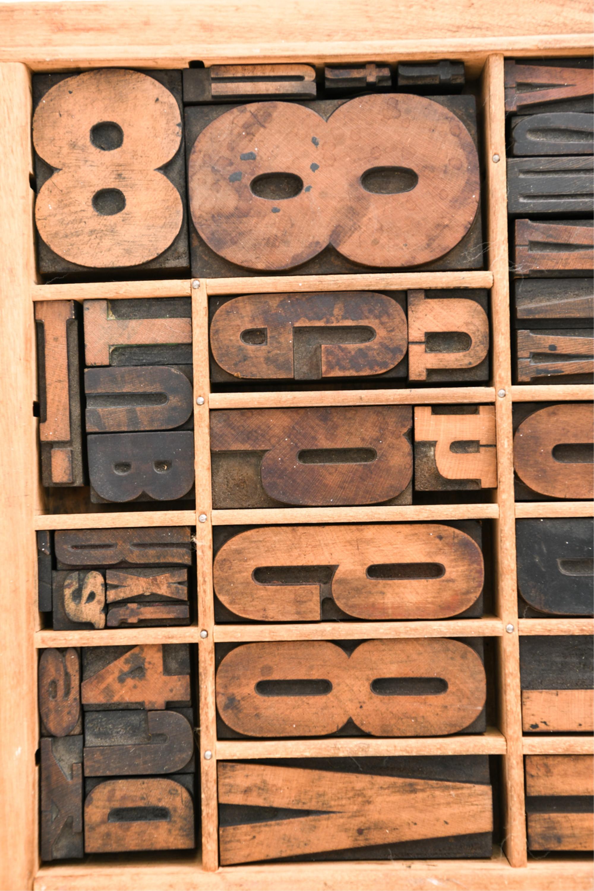 Sculptural Display Printing Blocks in Tray 3