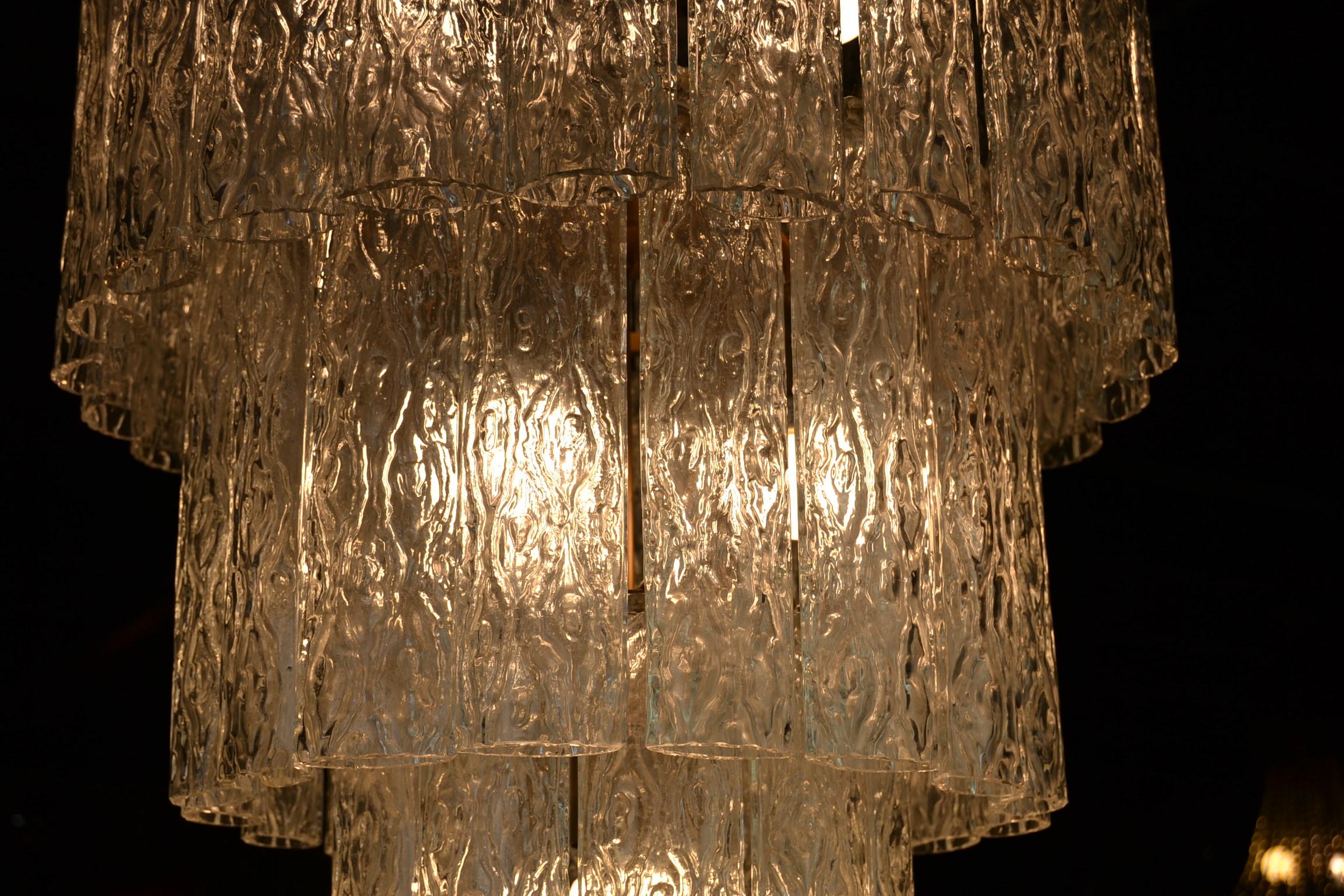 Lustre sculptural Doria avec 50 tubes en verre d'art, années 1960, Allemagne 3