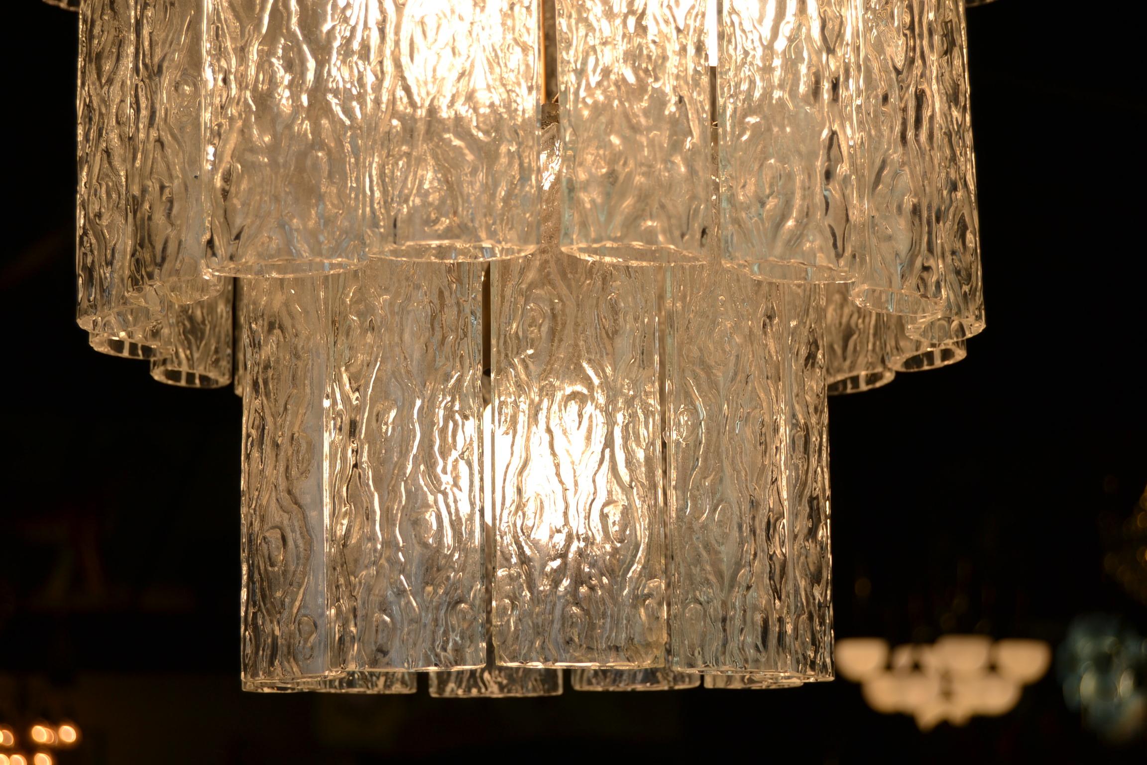 Lustre sculptural Doria avec 50 tubes en verre d'art, années 1960, Allemagne 4