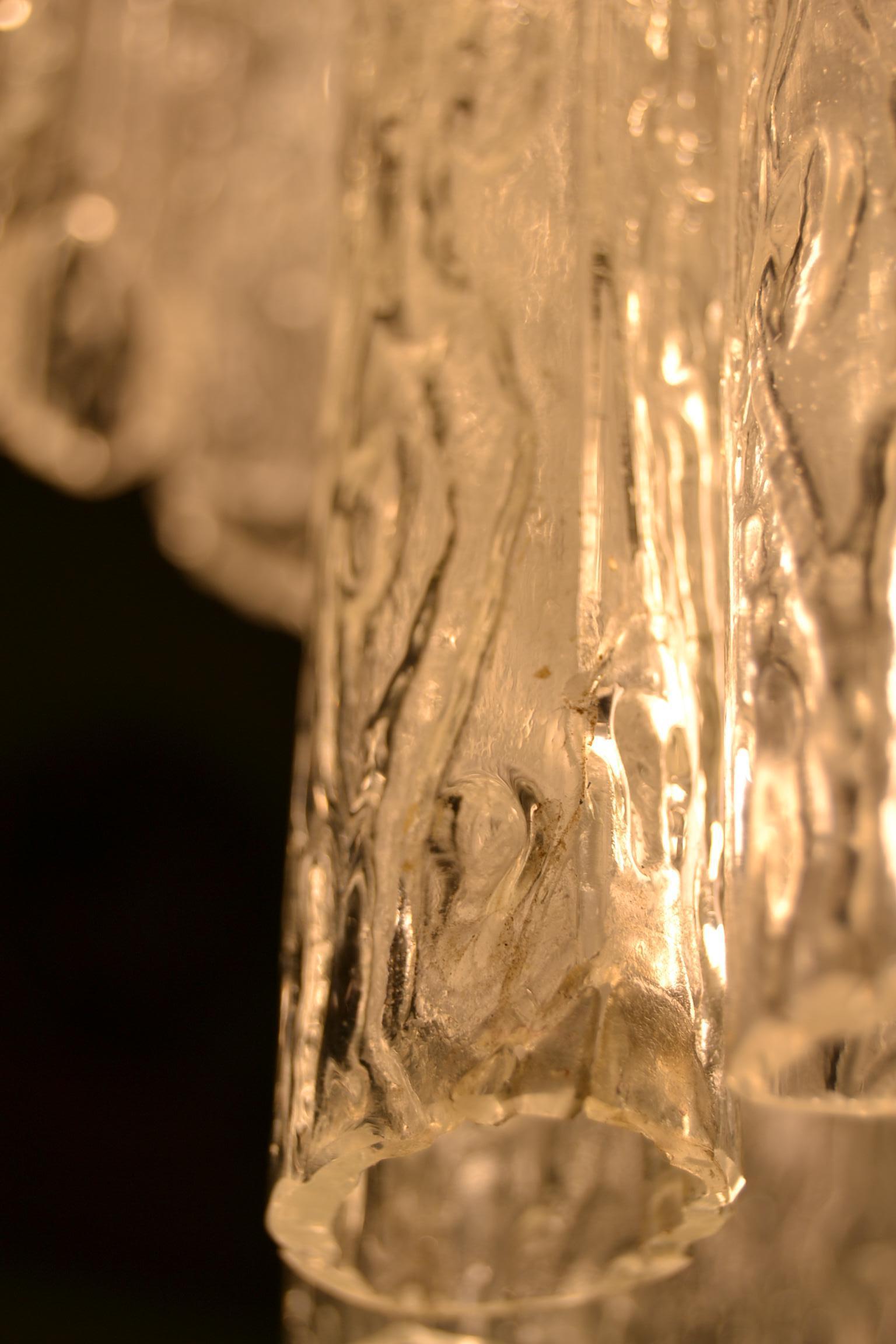 Lustre sculptural Doria avec 50 tubes en verre d'art, années 1960, Allemagne 8