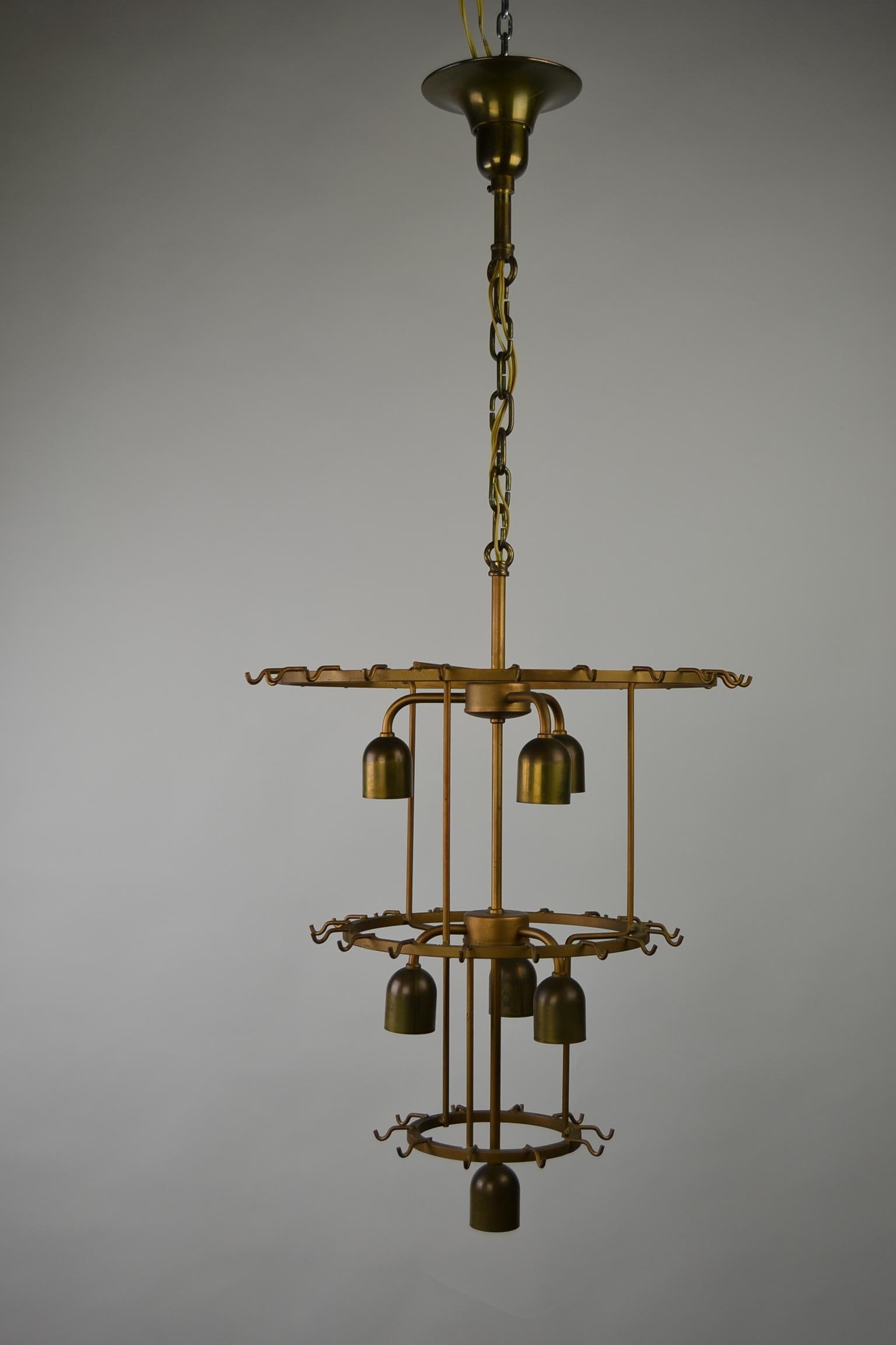 Lustre sculptural Doria avec 50 tubes en verre d'art, années 1960, Allemagne 10