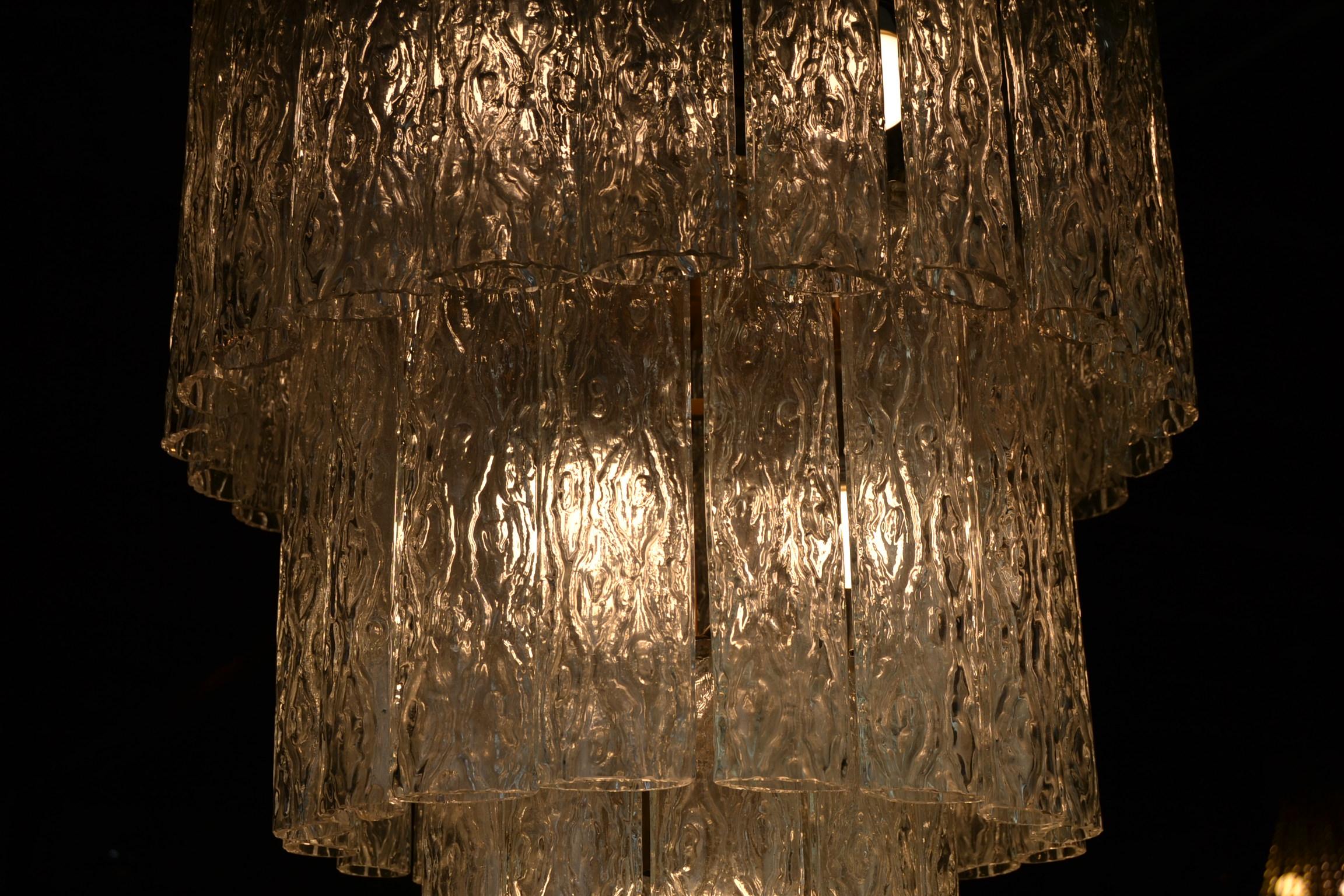 Lustre sculptural Doria avec 50 tubes en verre d'art, années 1960, Allemagne 2
